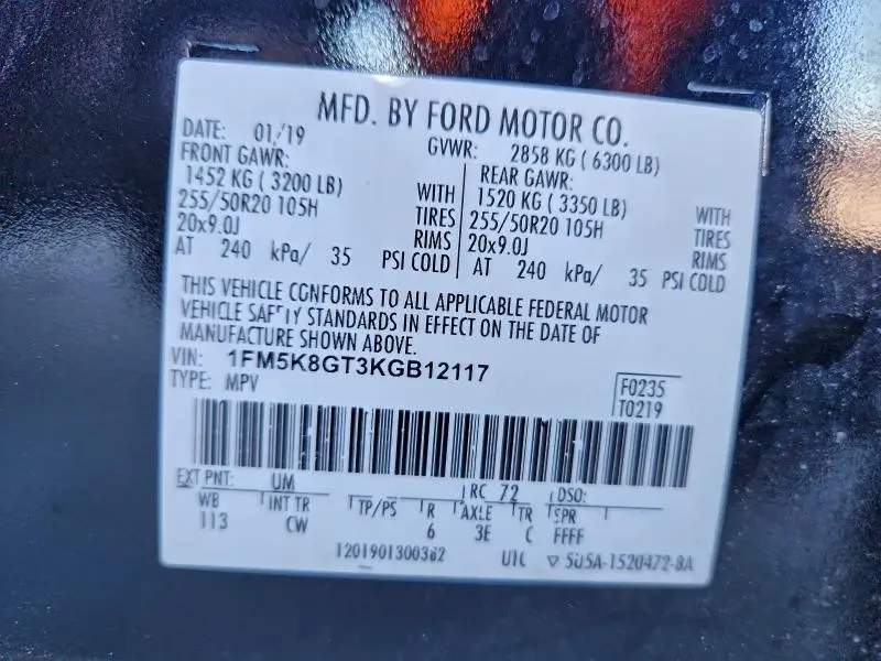 2019 FORD EXPLORER SPORT  