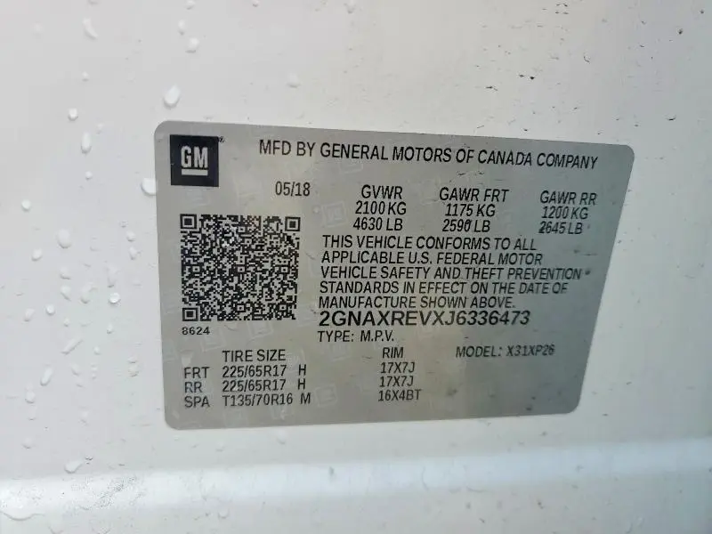 2018 CHEVROLET EQUINOX LS  