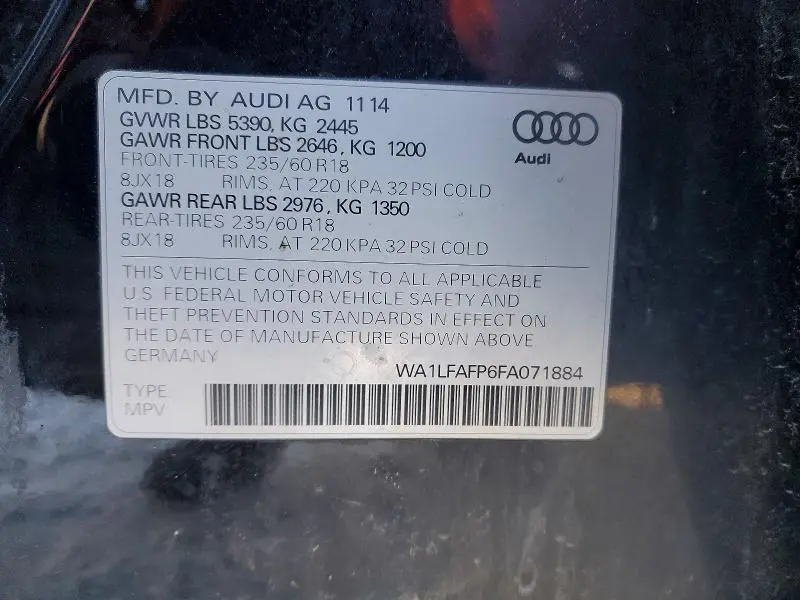 2015 AUDI Q5 PREMIUM PLUS  