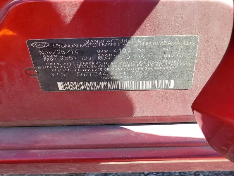 2015 HYUNDAI SONATA SE  
