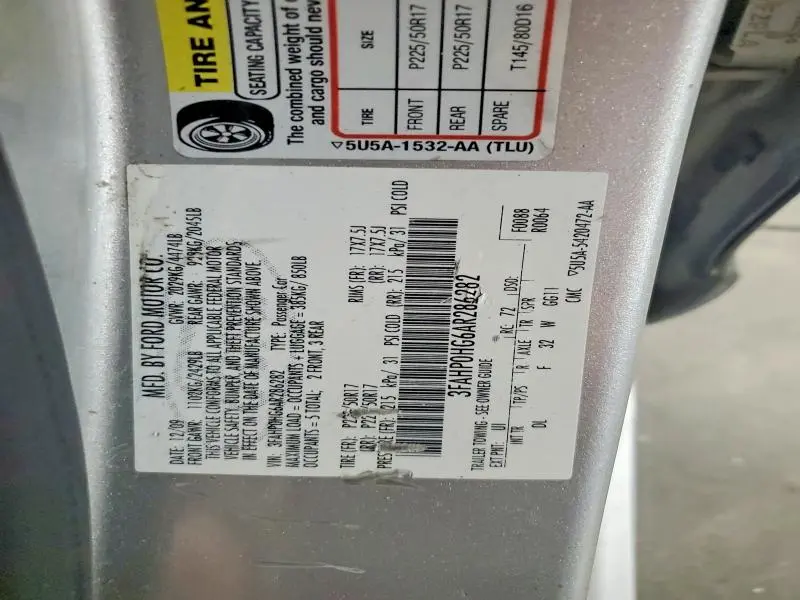 2010 FORD FUSION SE  