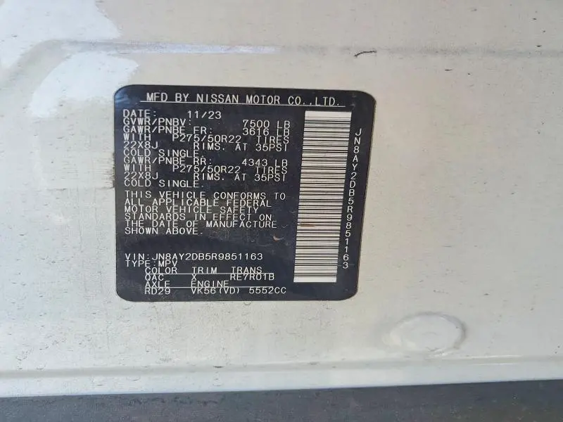 2024 NISSAN ARMADA PLATINUM  