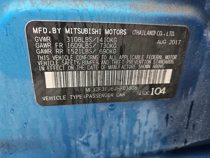 2018 MITSUBISHI MIRAGE G4 ES  