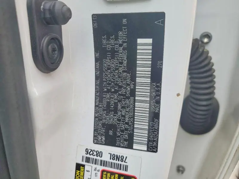 2013 TOYOTA SEQUOIA LIMITED  