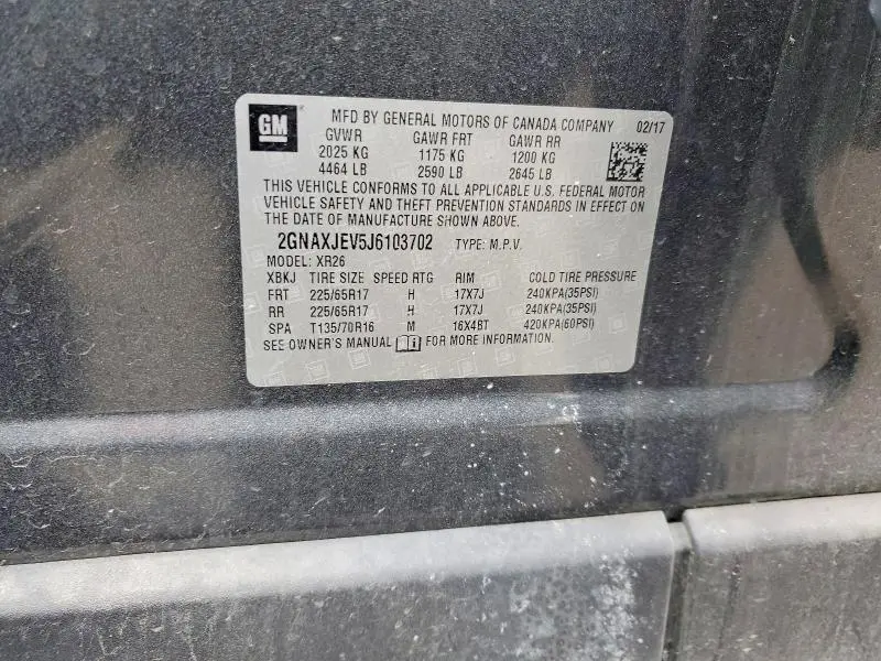 2018 CHEVROLET EQUINOX LT  