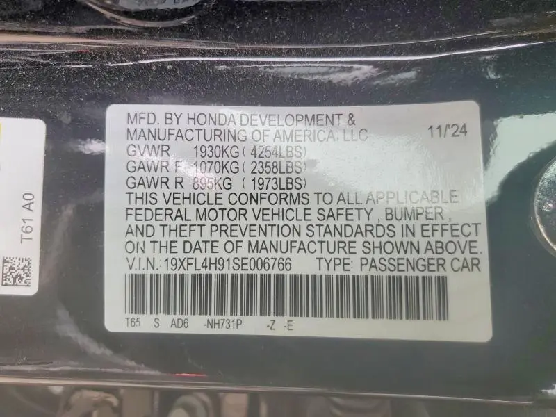 2025 HONDA CIVIC SPORT TOURING  