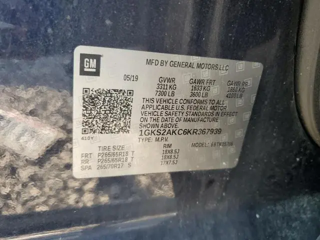 2019 GMC YUKON SLE  