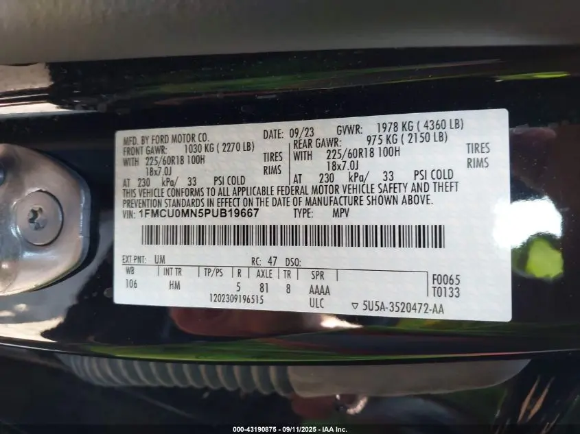 2023 FORD ESCAPE ST-LINE