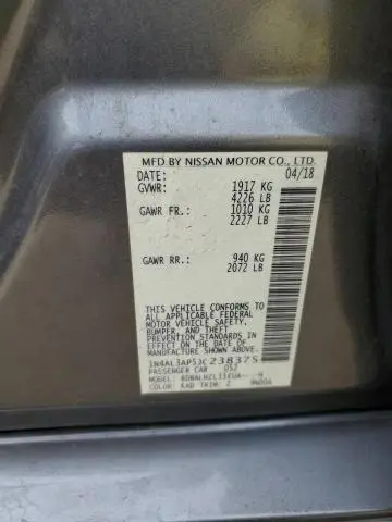 2018 NISSAN ALTIMA 2.5  