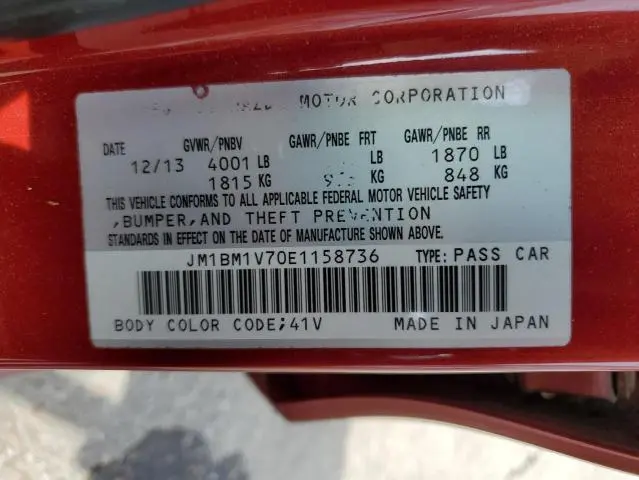 2014 MAZDA 3 TOURING  
