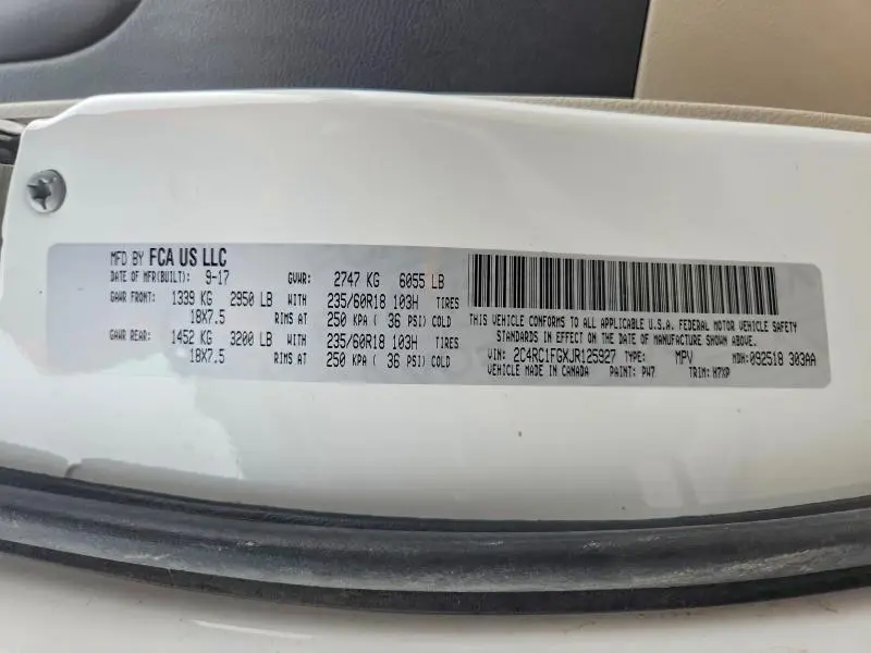 2018 CHRYSLER PACIFICA TOURING PLUS  