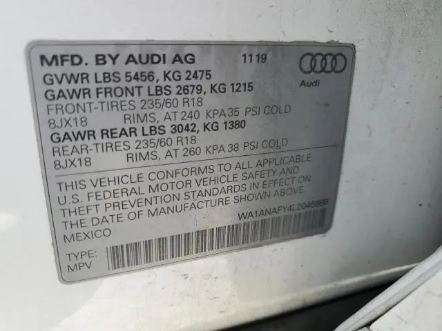 2020 AUDI Q5 PREMIUM  