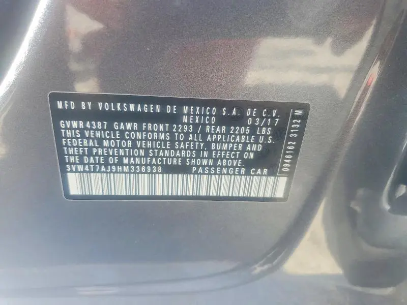 2017 VOLKSWAGEN JETTA   
