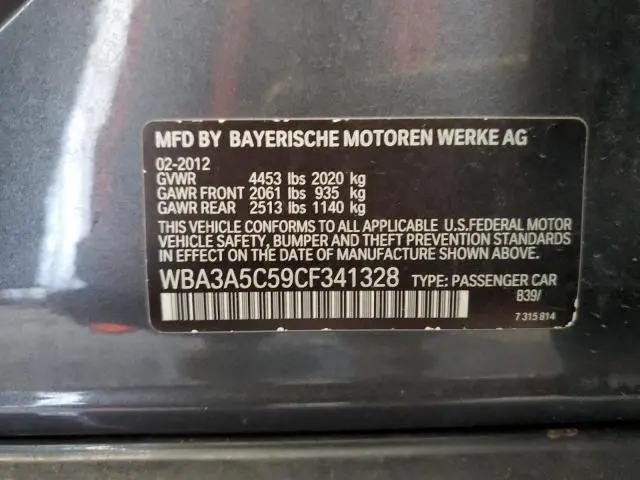 2012 BMW 328 I  