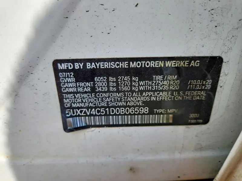 2013 BMW X5 XDRIVE35I  