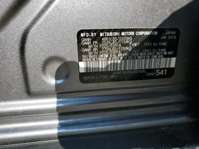 2019 MITSUBISHI OUTLANDER SE  