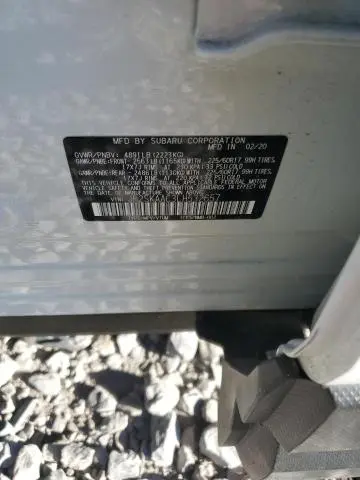2020 SUBARU FORESTER   