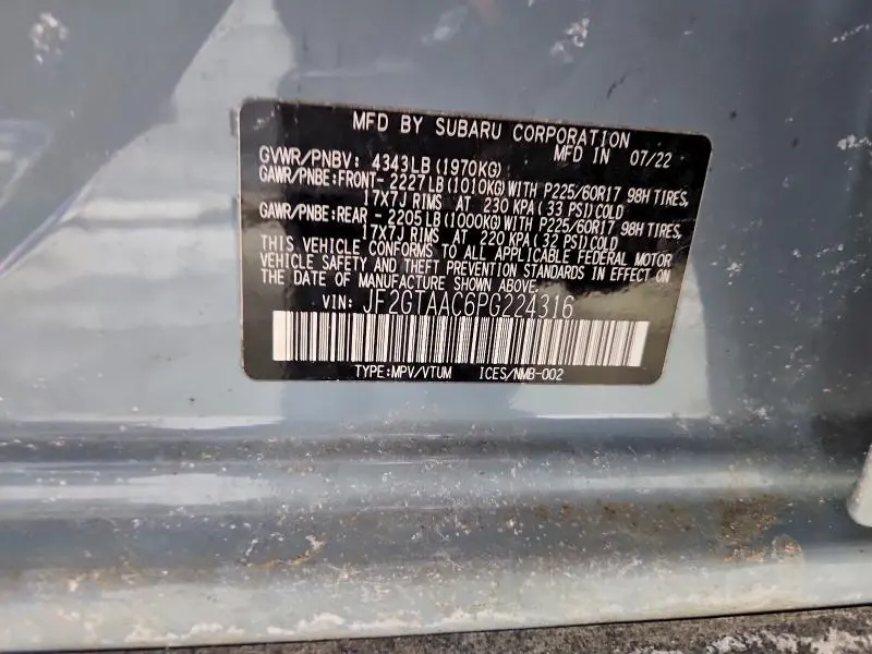 2023 SUBARU CROSSTREK   