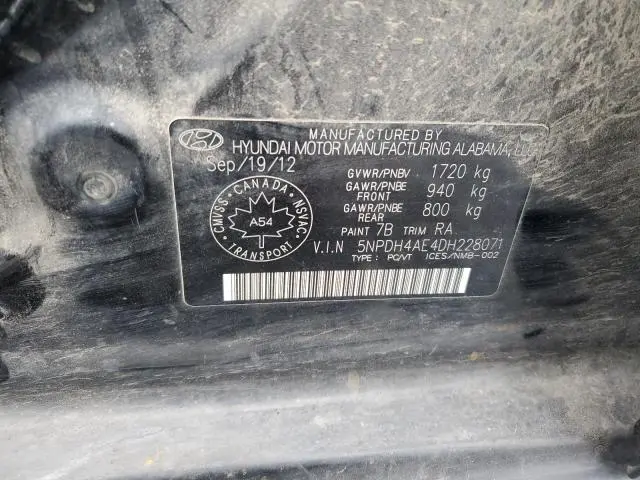 2013 HYUNDAI ELANTRA GLS  