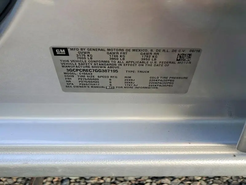 2016 CHEVROLET SILVERADO C1500 LT  