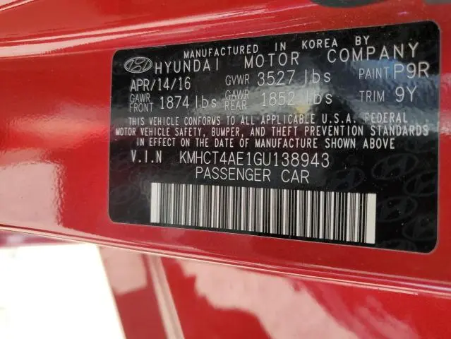 2016 HYUNDAI ACCENT SE  