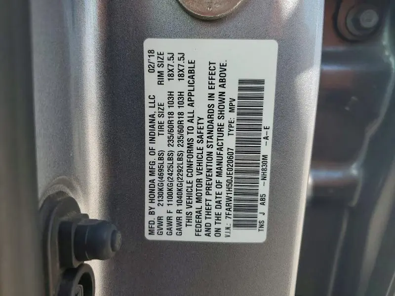 2018 HONDA CR-V EX  