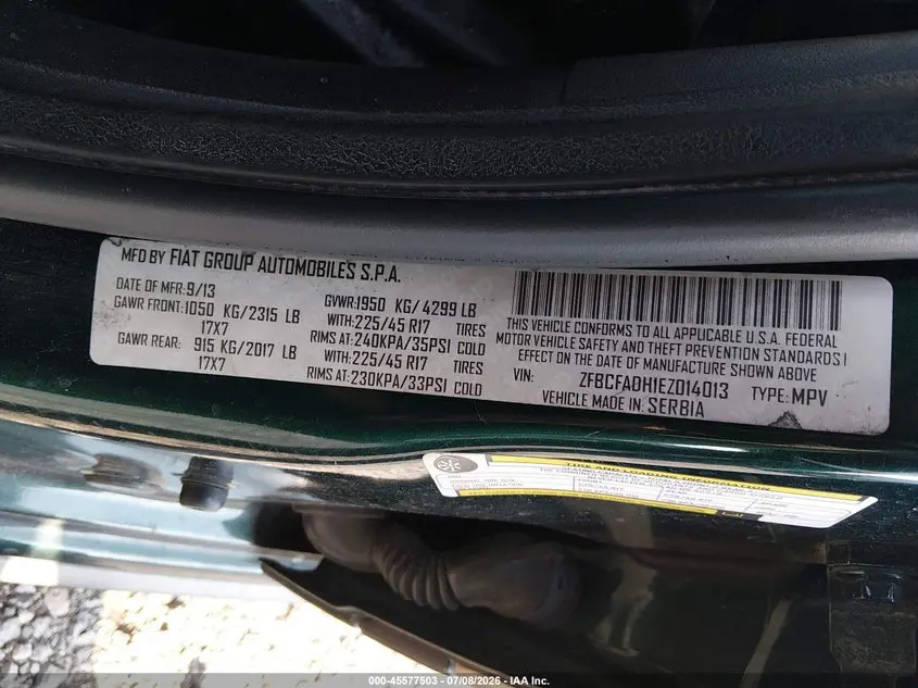 2014 FIAT 500L TREKKING