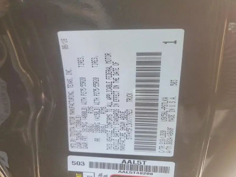 2019 TOYOTA TUNDRA CREWMAX LIMITED  