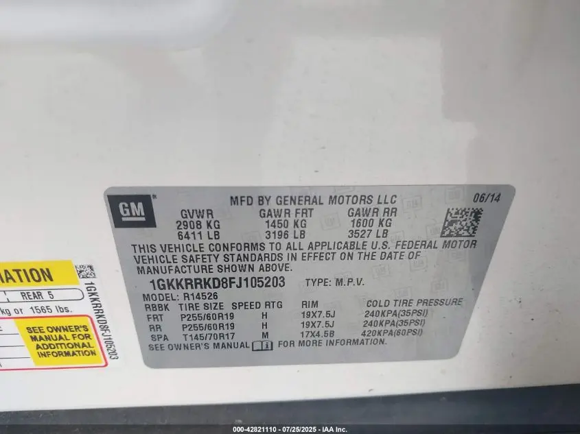 2015 GMC ACADIA SLT-1