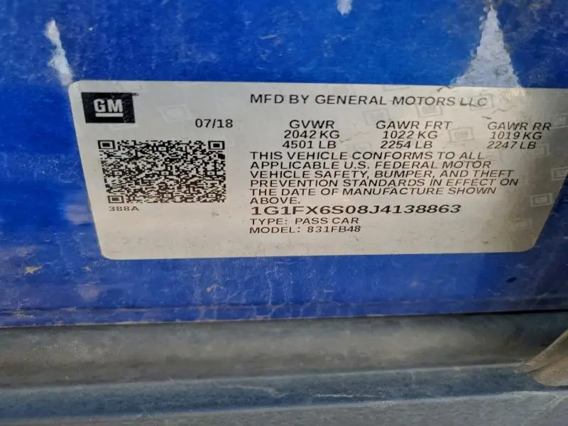 2018 CHEVROLET BOLT EV PREMIER  