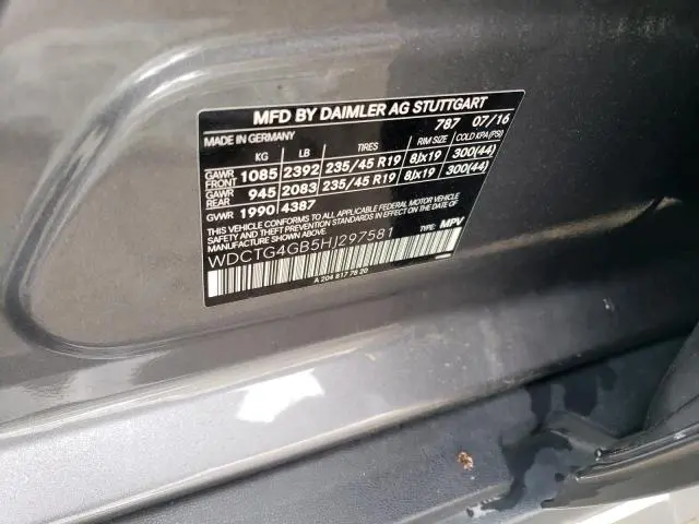 2017 MERCEDES-BENZ GLA 250 4MATIC  