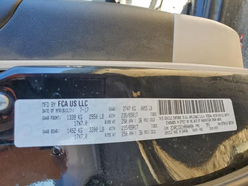 2017 CHRYSLER PACIFICA TOURING  