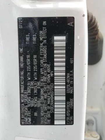 2021 TOYOTA HIGHLANDER L  