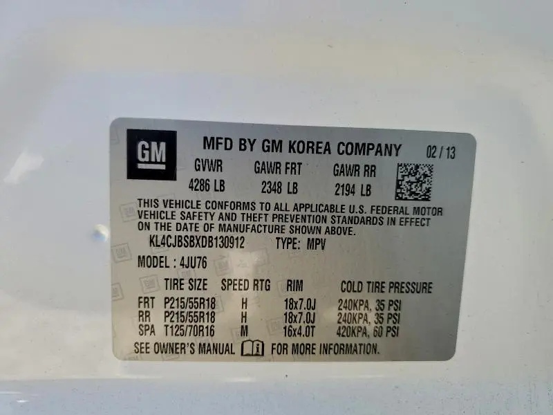 2013 BUICK ENCORE CONVENIENCE  