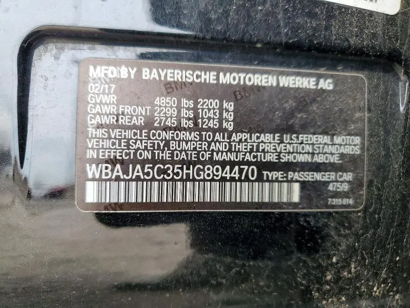 2017 BMW 530 I  