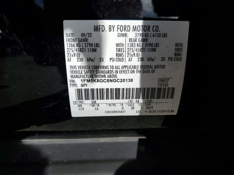 2022 FORD EXPLORER ST  