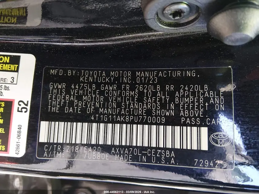 2023 TOYOTA CAMRY SE