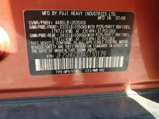 2010 SUBARU FORESTER 2.5X PREMIUM  