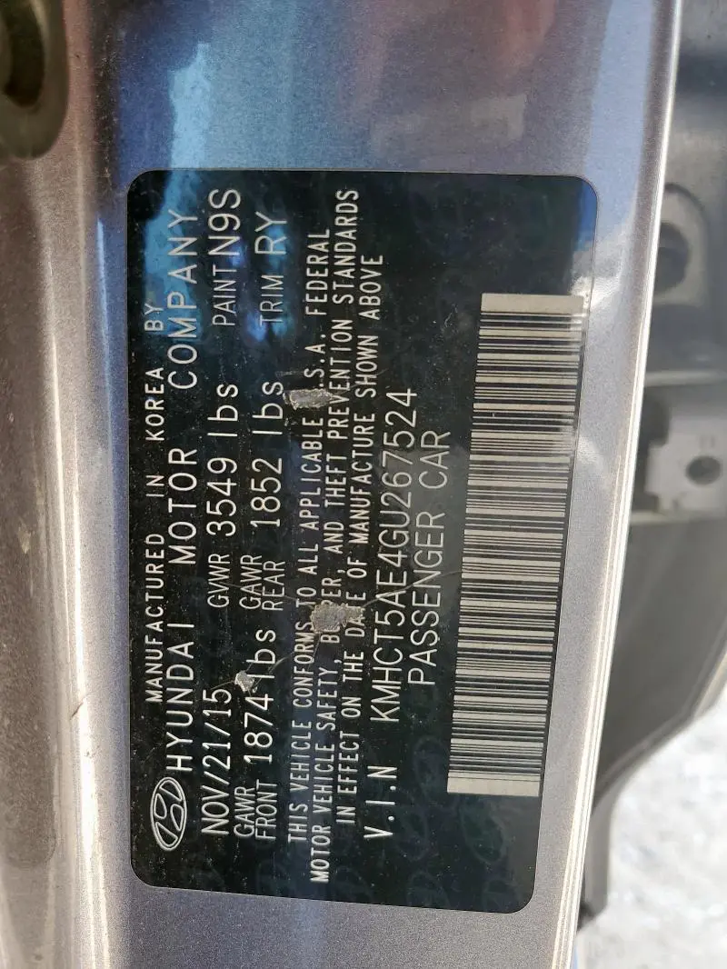 2016 HYUNDAI ACCENT SE  