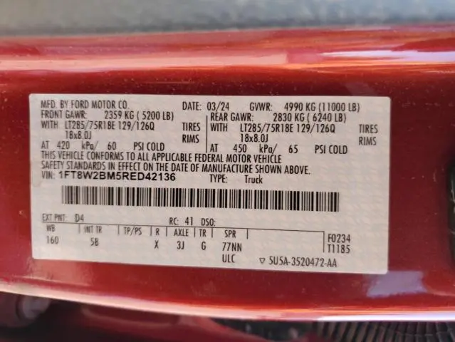 2024 FORD F250 SUPER DUTY  