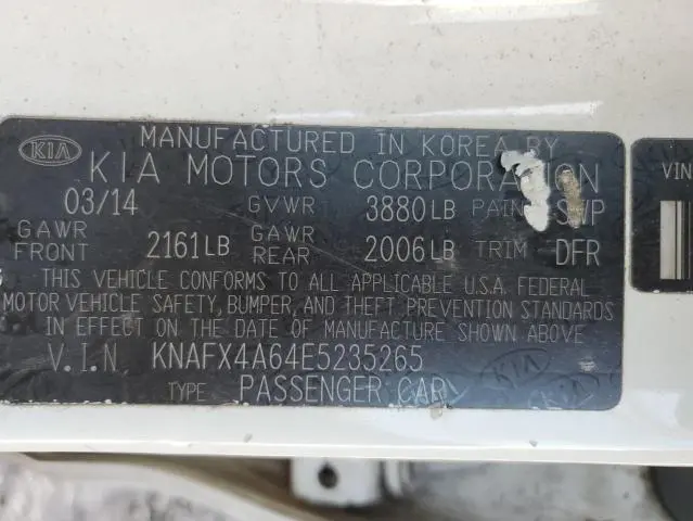 2014 KIA FORTE LX  