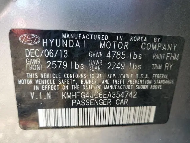 2014 HYUNDAI AZERA   