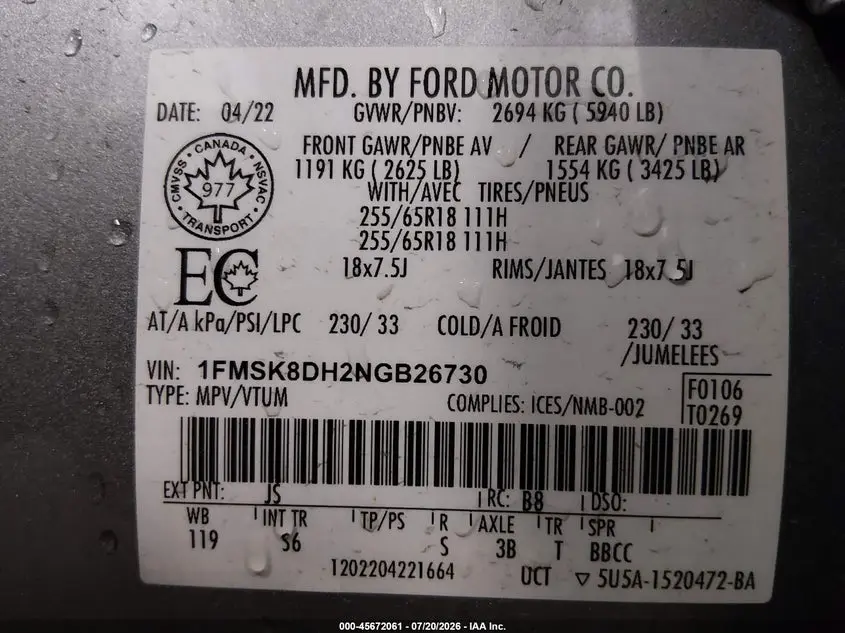 2022 FORD EXPLORER XLT