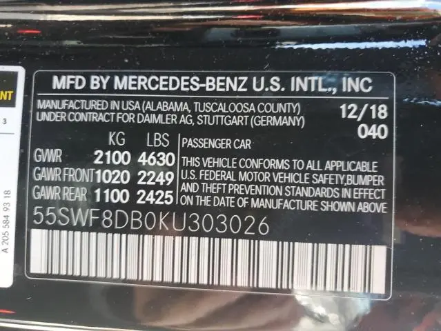 2019 MERCEDES-BENZ C 300  