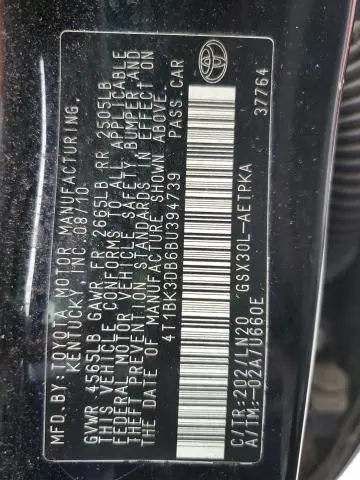 2011 TOYOTA AVALON BASE  
