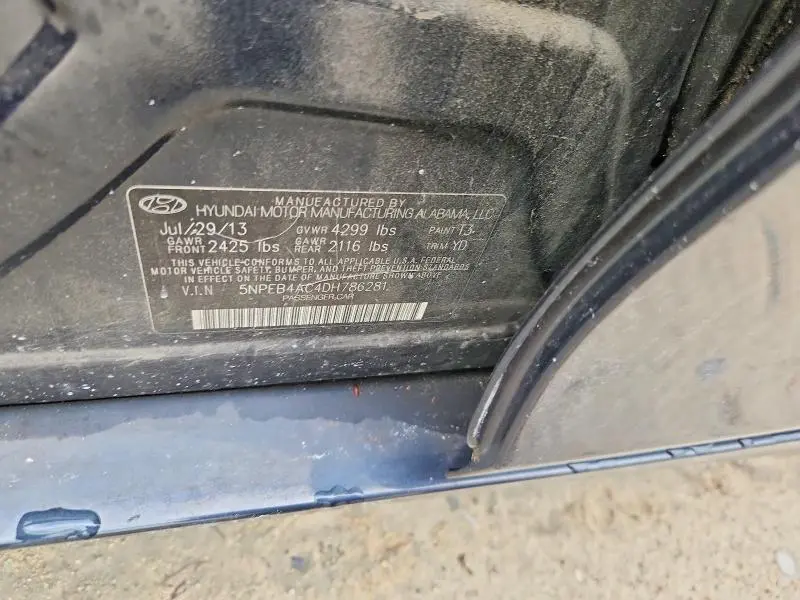 2013 HYUNDAI SONATA GLS  