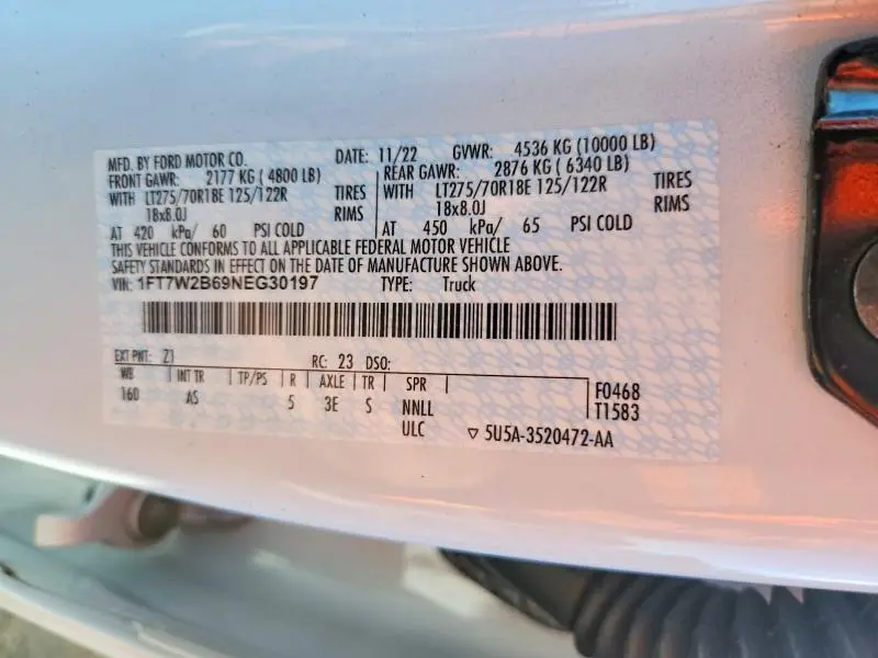 2022 FORD F250 SUPER DUTY  