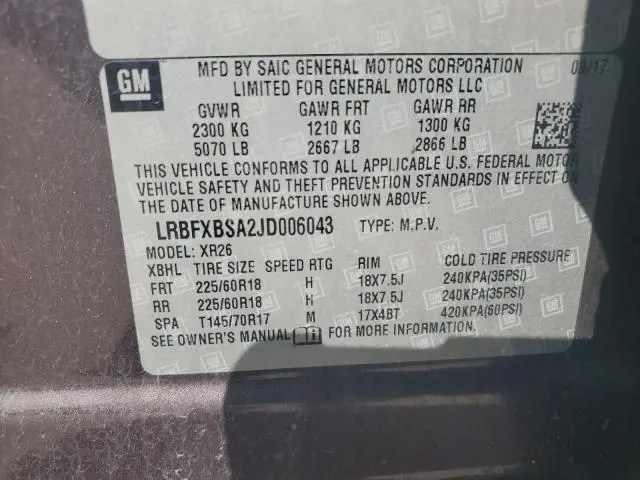 2018 BUICK ENVISION PREFERRED