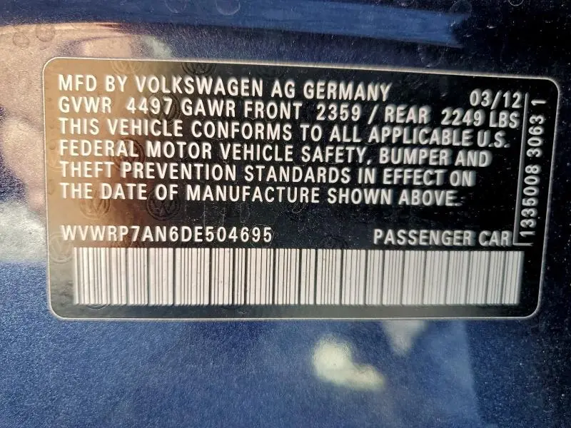 2013 VOLKSWAGEN CC LUXURY  
