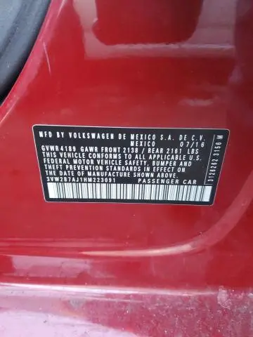 2017 VOLKSWAGEN JETTA S  